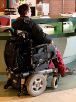 Man in wheelchair. 