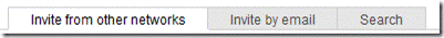 Tabs on the 'Find People' screen on Twitter