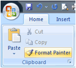 picture of Format Painter toolbar